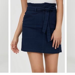 Linen Paper Bag Mini skirt